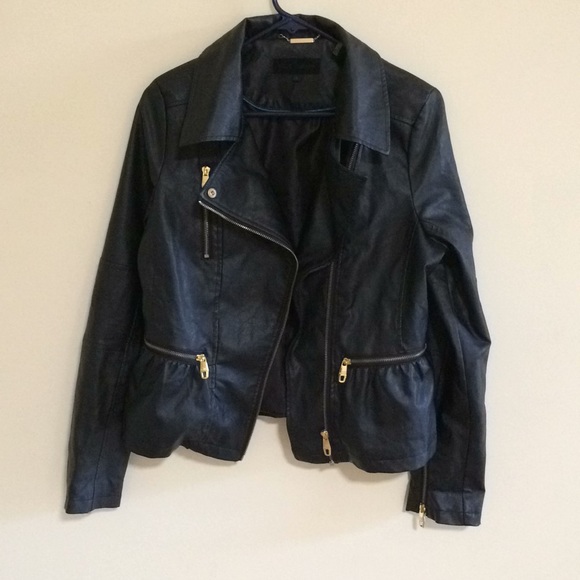 Steve Madden Jackets & Blazers - Steve Madden Faux Leather Moto Black Jacket NWOT